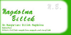 magdolna billek business card